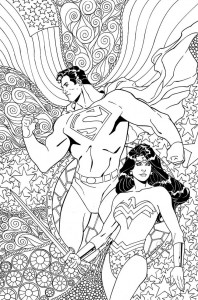 Superman Wonder Woman 25 coloring